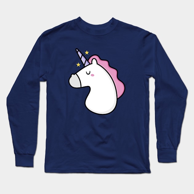 Cute Kawaii Unicorn Long Sleeve T-Shirt by happinessinatee